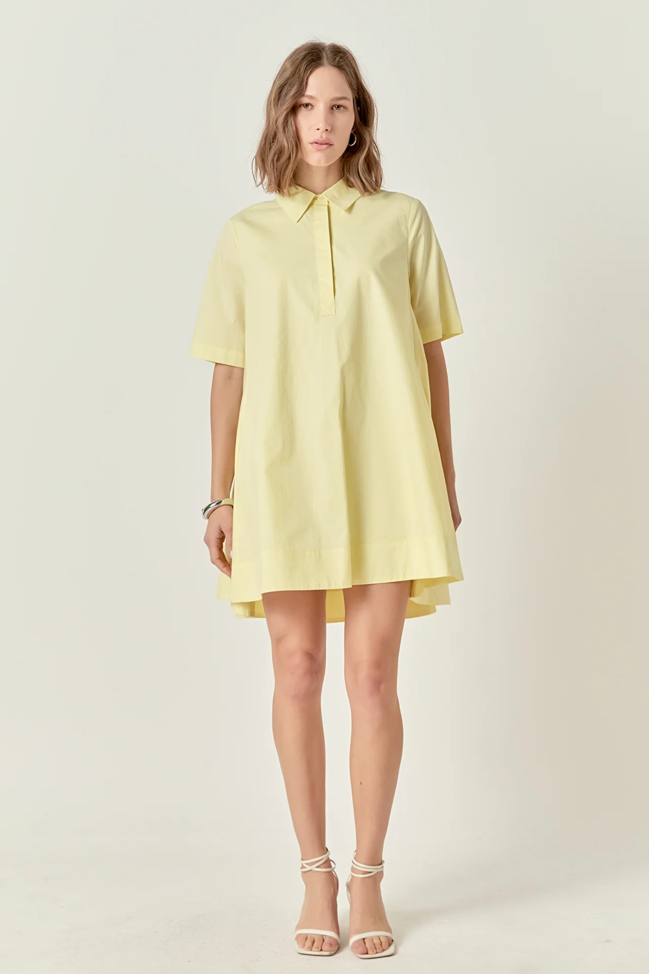 A-line Short Sleeve Shirt Dress - Image 17