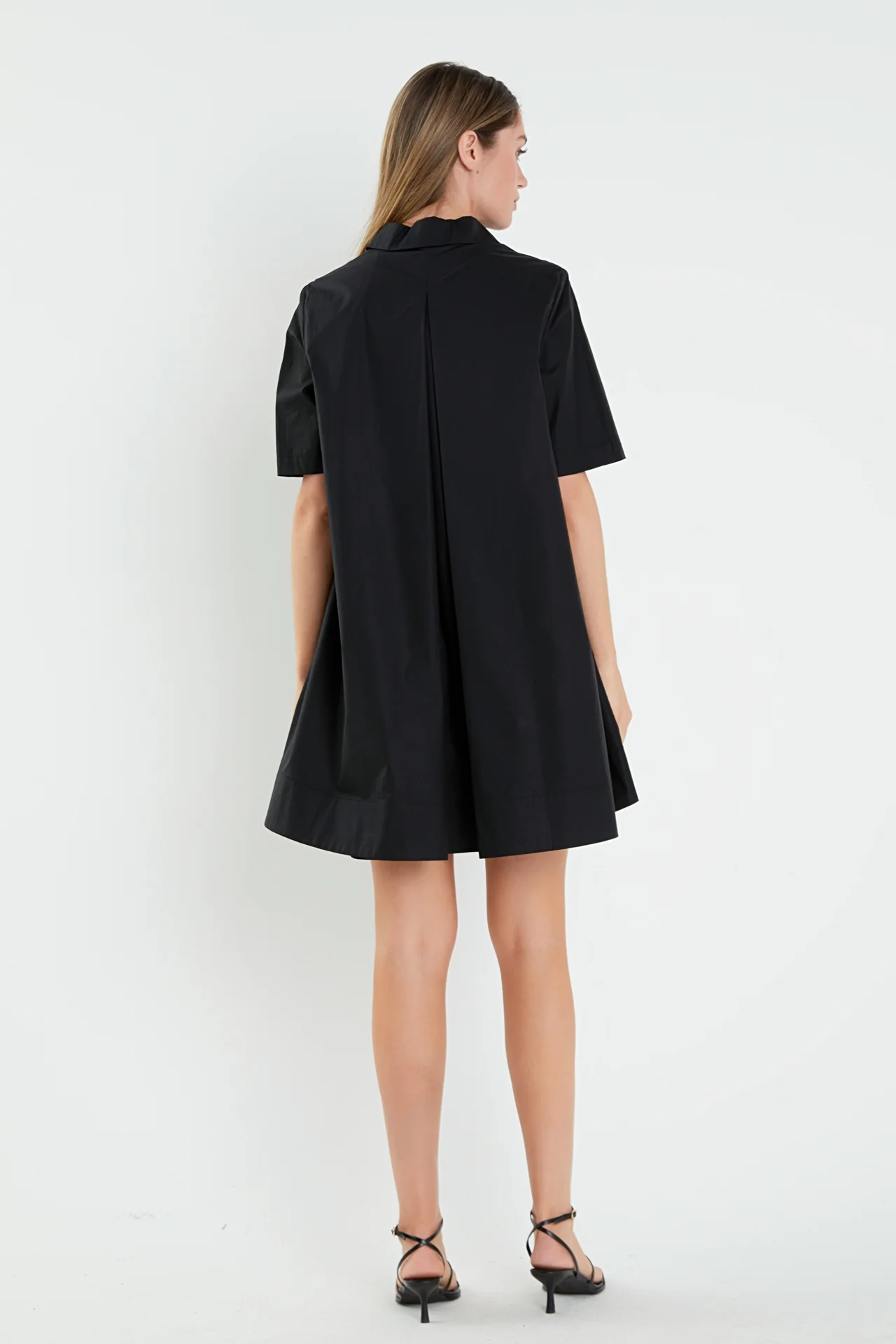 A-line Short Sleeve Shirt Dress - Image 27