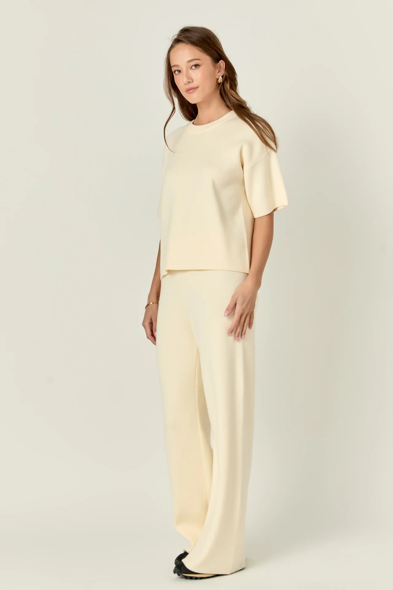 Collar Knit Half Sleeves Top - Image 18