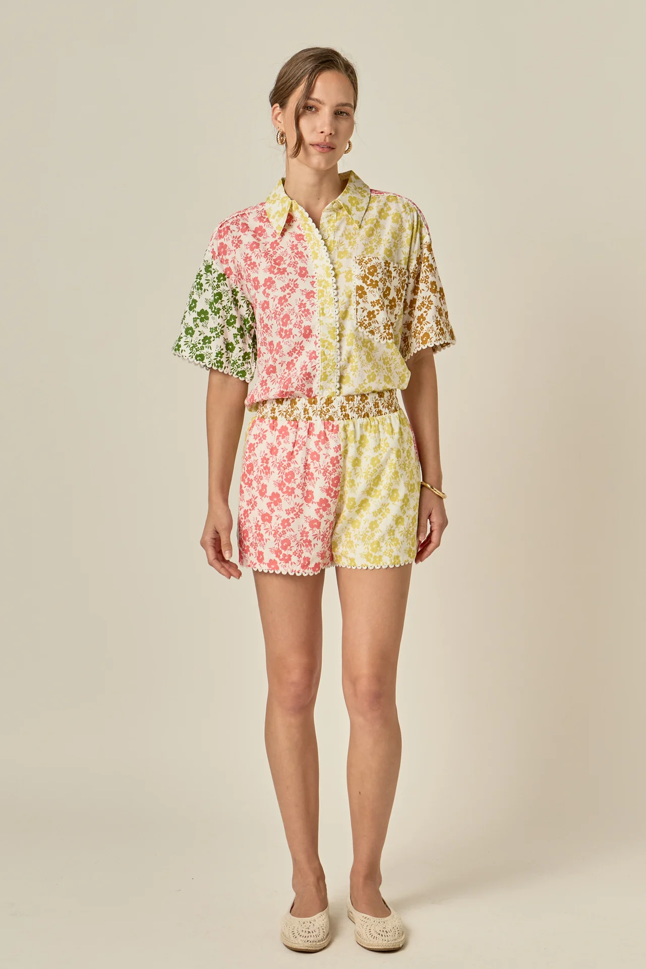 Maisie Colorblock Printed Shorts - Image 10