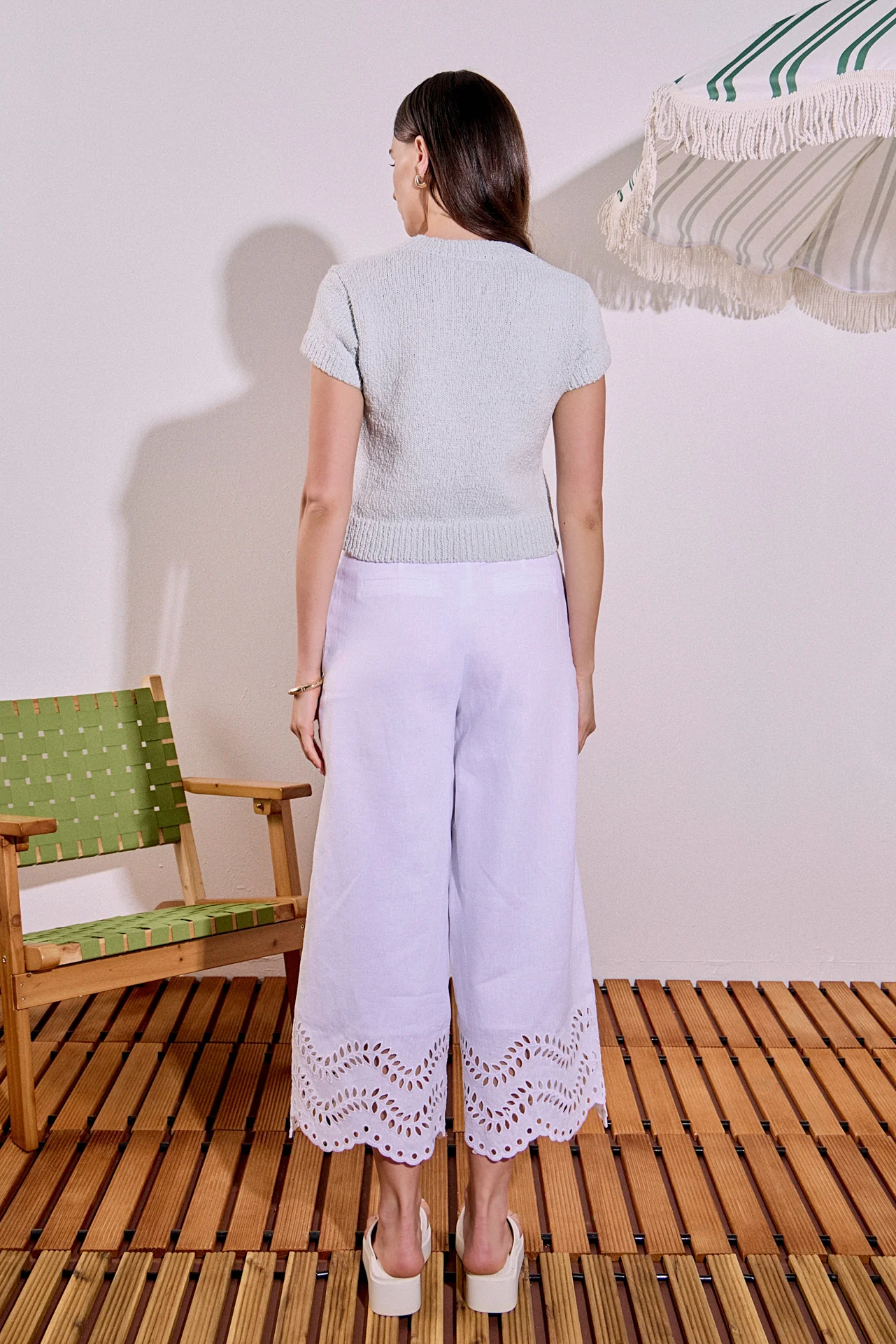 Textured Knit Crew Neck Top - Image 10