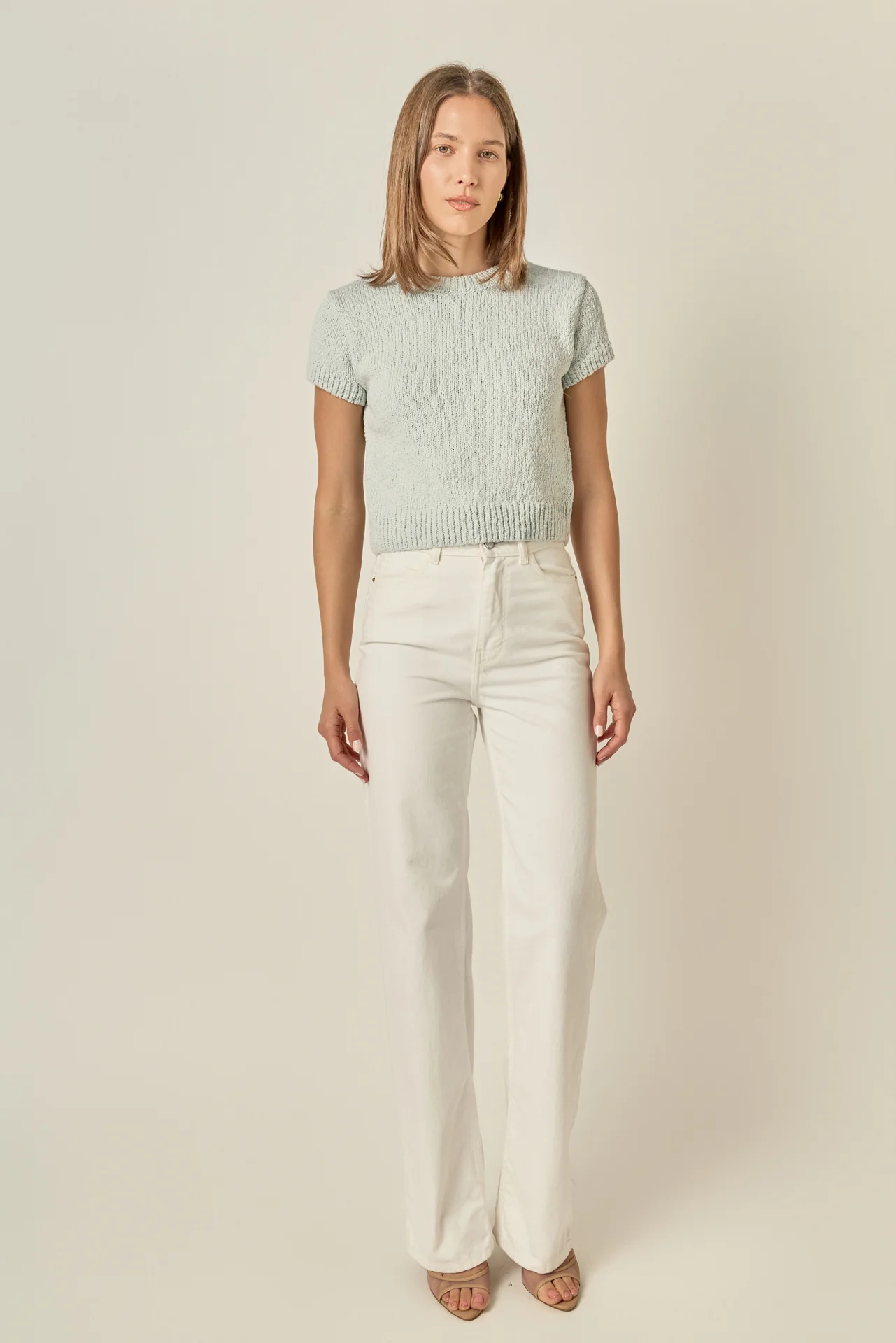 Textured Knit Crew Neck Top - Image 12