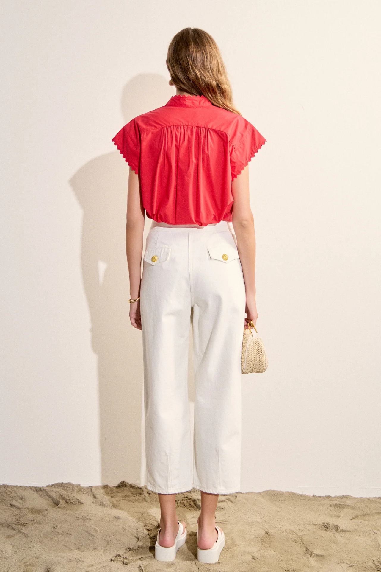 Premium Denim Cropped Trousers - Image 4