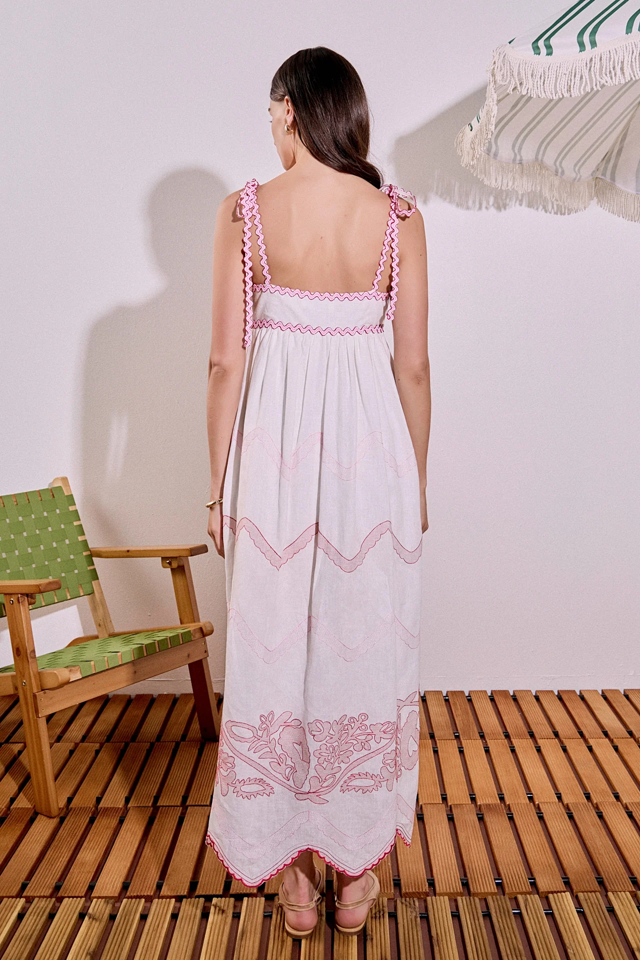 Elodie Embroidered Maxi Dress - Image 4