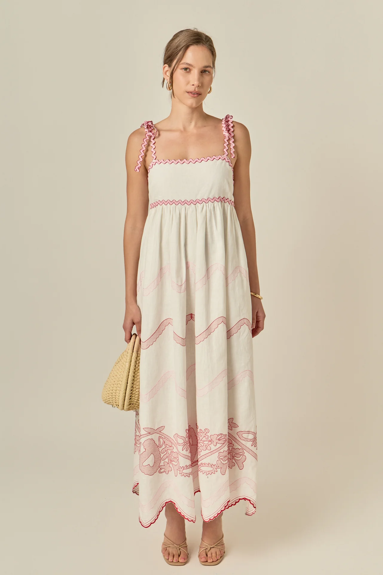 Elodie Embroidered Maxi Dress - Image 6