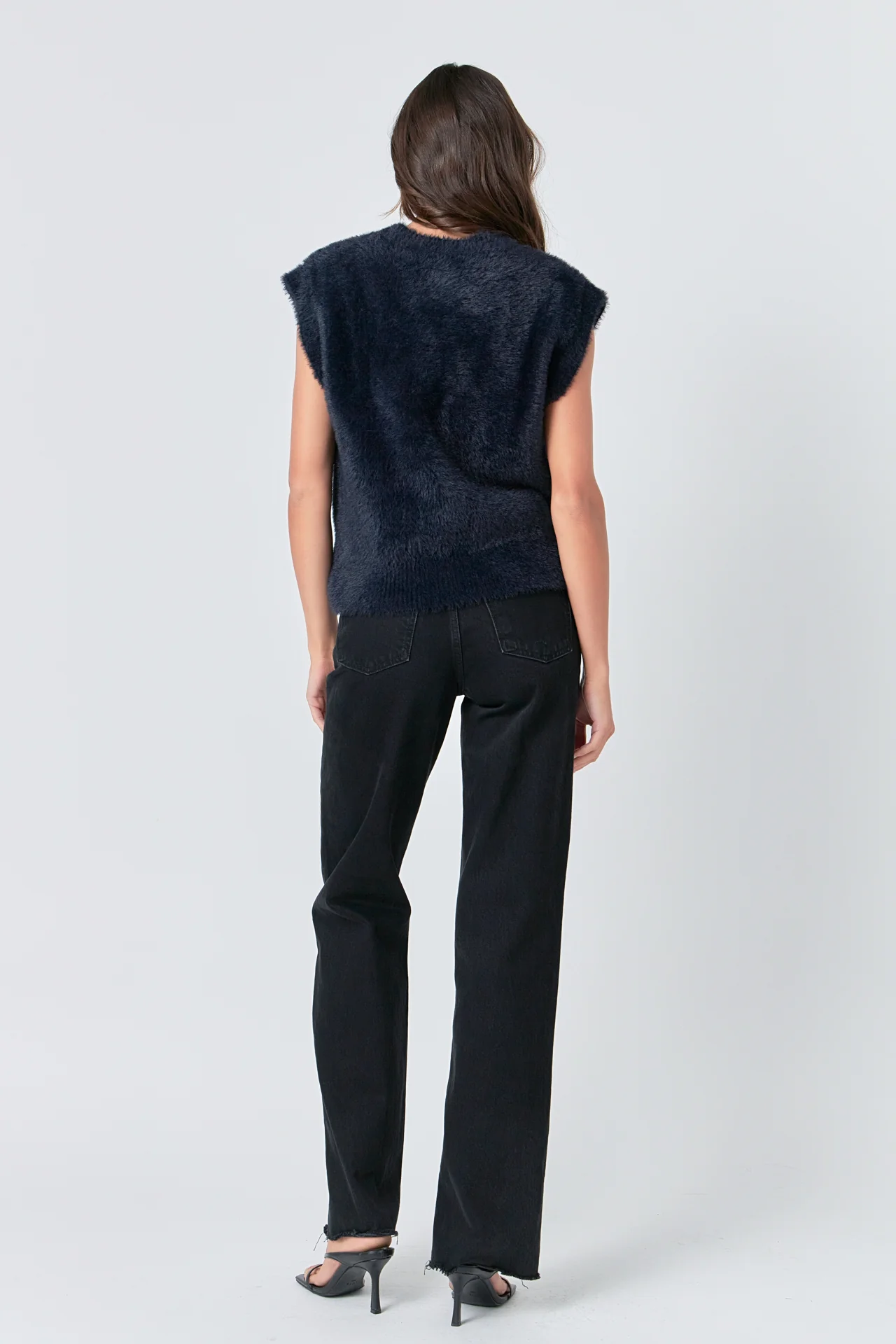 Feather Plush Knit Vest - Image 4