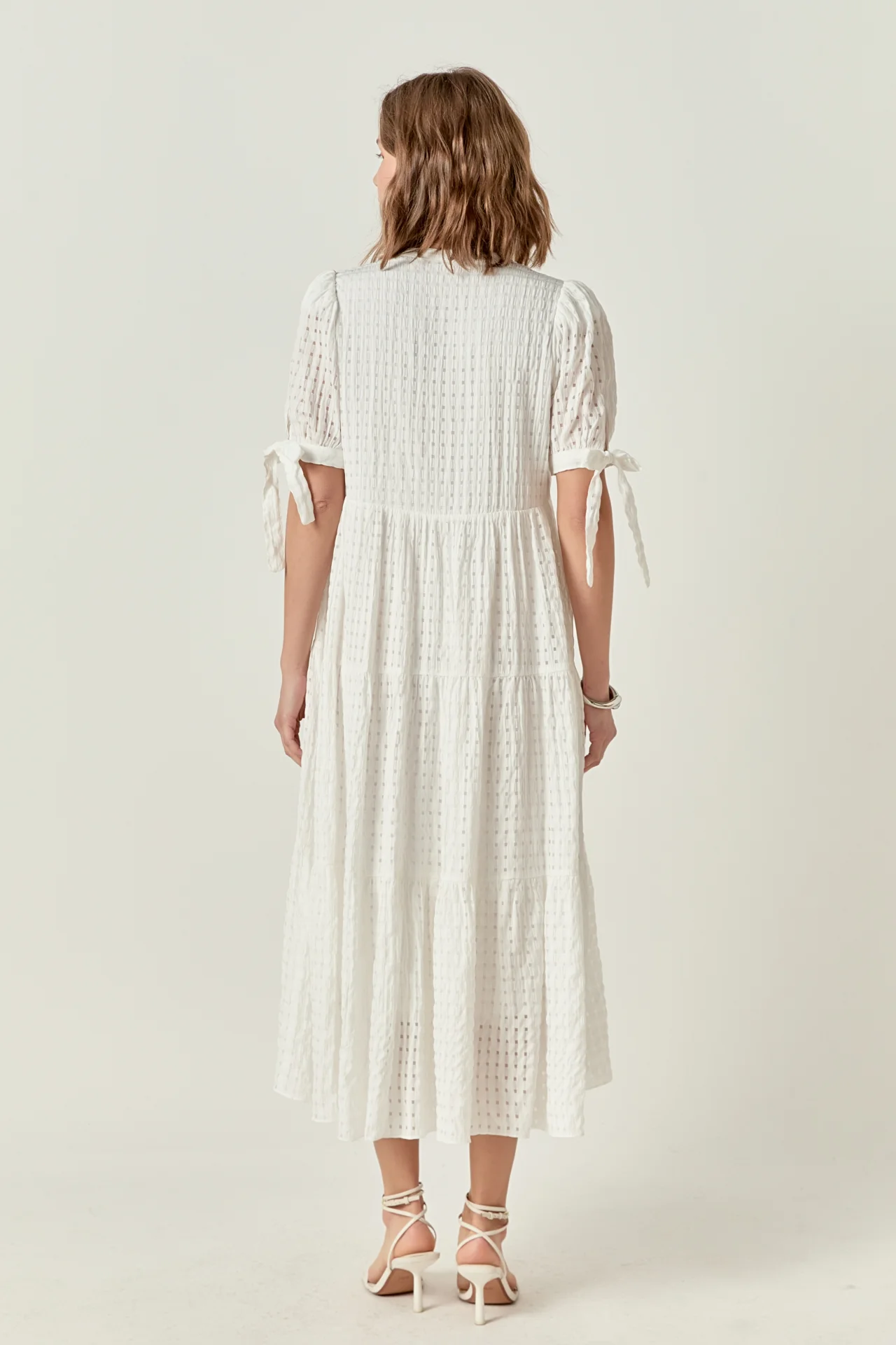 Gingham Tiered Midi Dress - Image 41