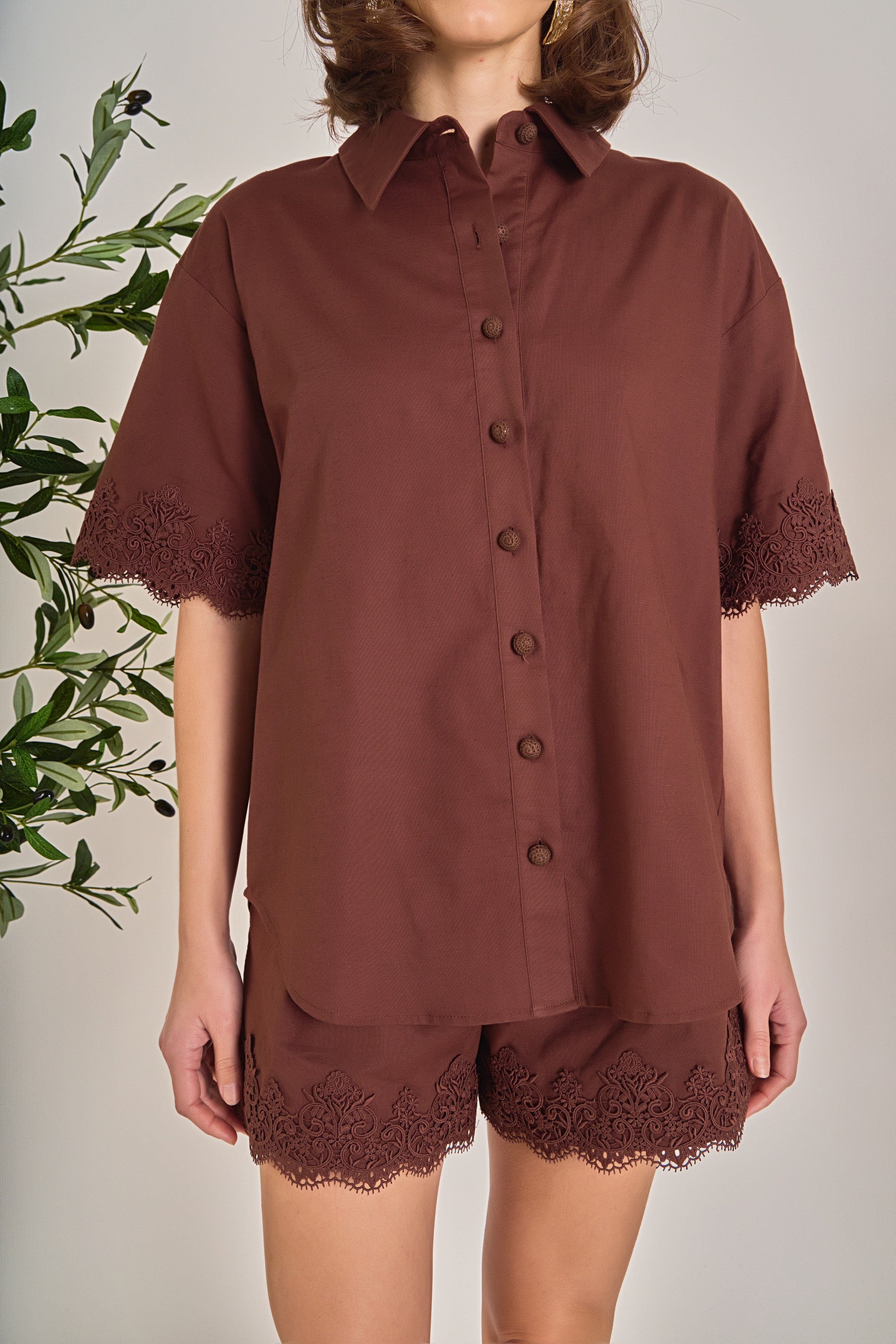 Linen Lace Shirt - Image 16