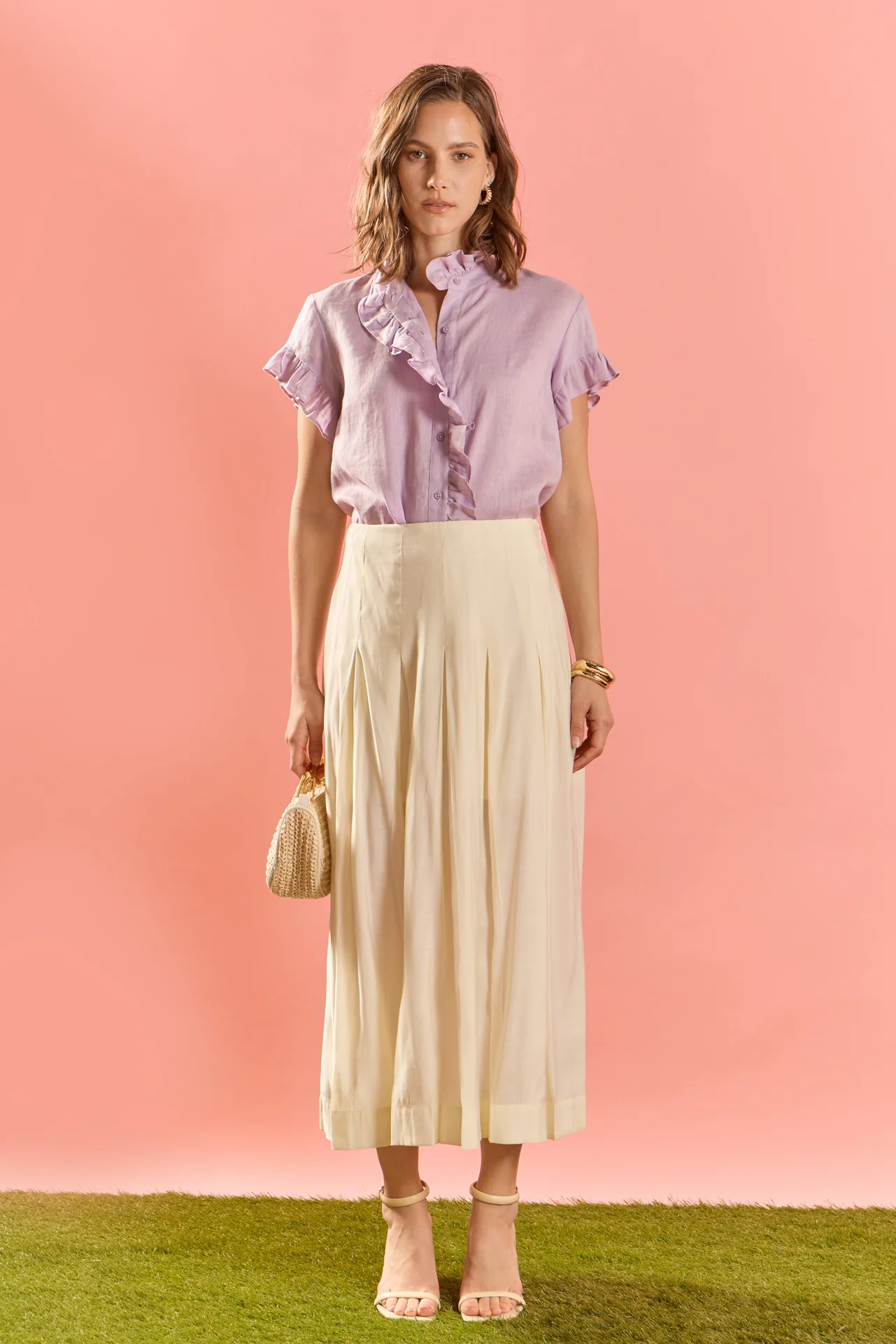 Linen Ruffle Shirt - Image 10