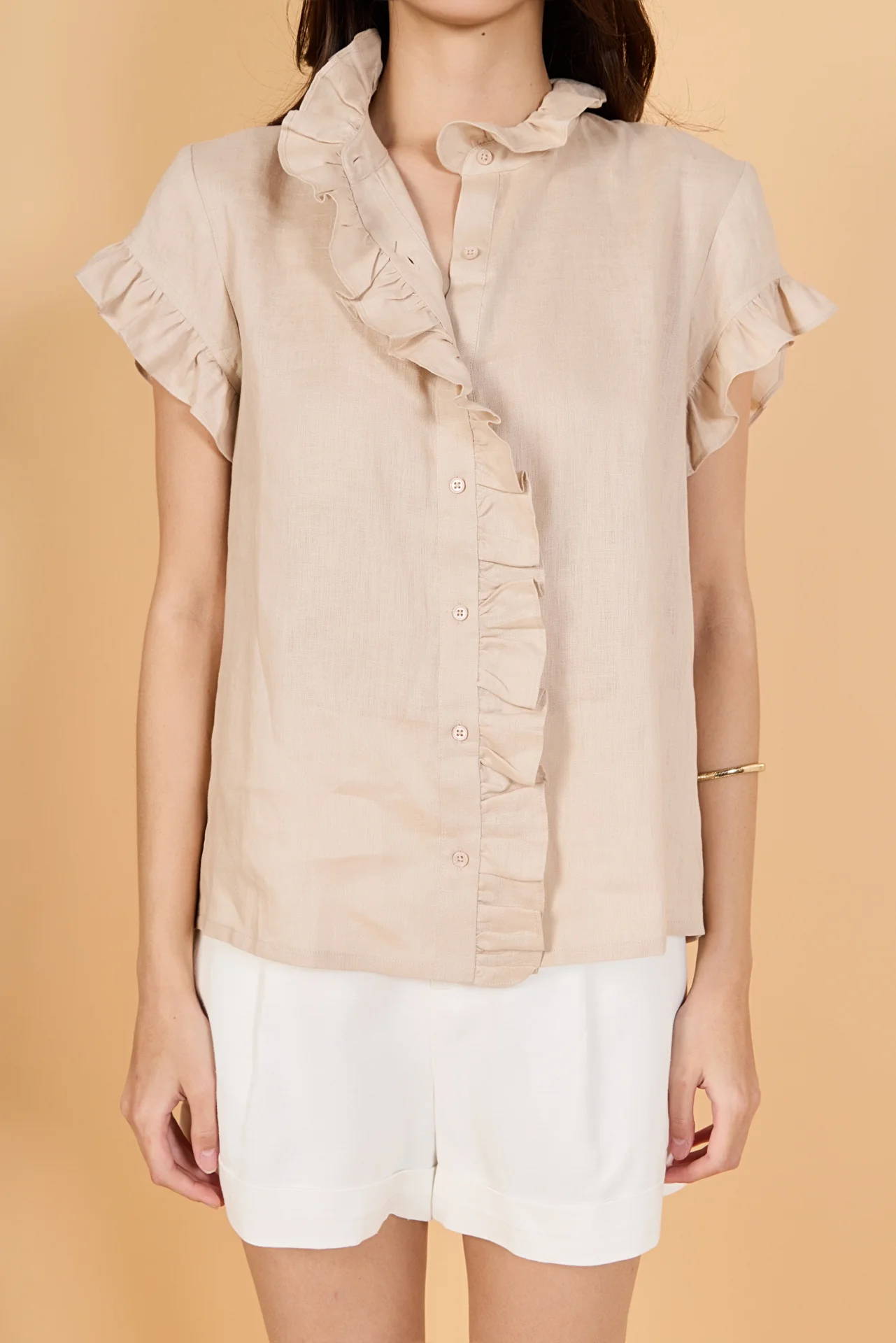 Linen Ruffle Shirt - Image 21