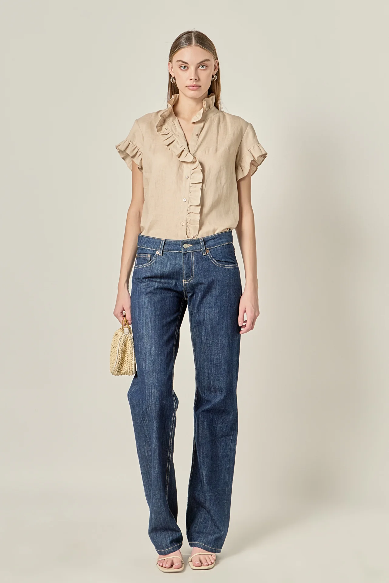 Linen Ruffle Shirt - Image 26