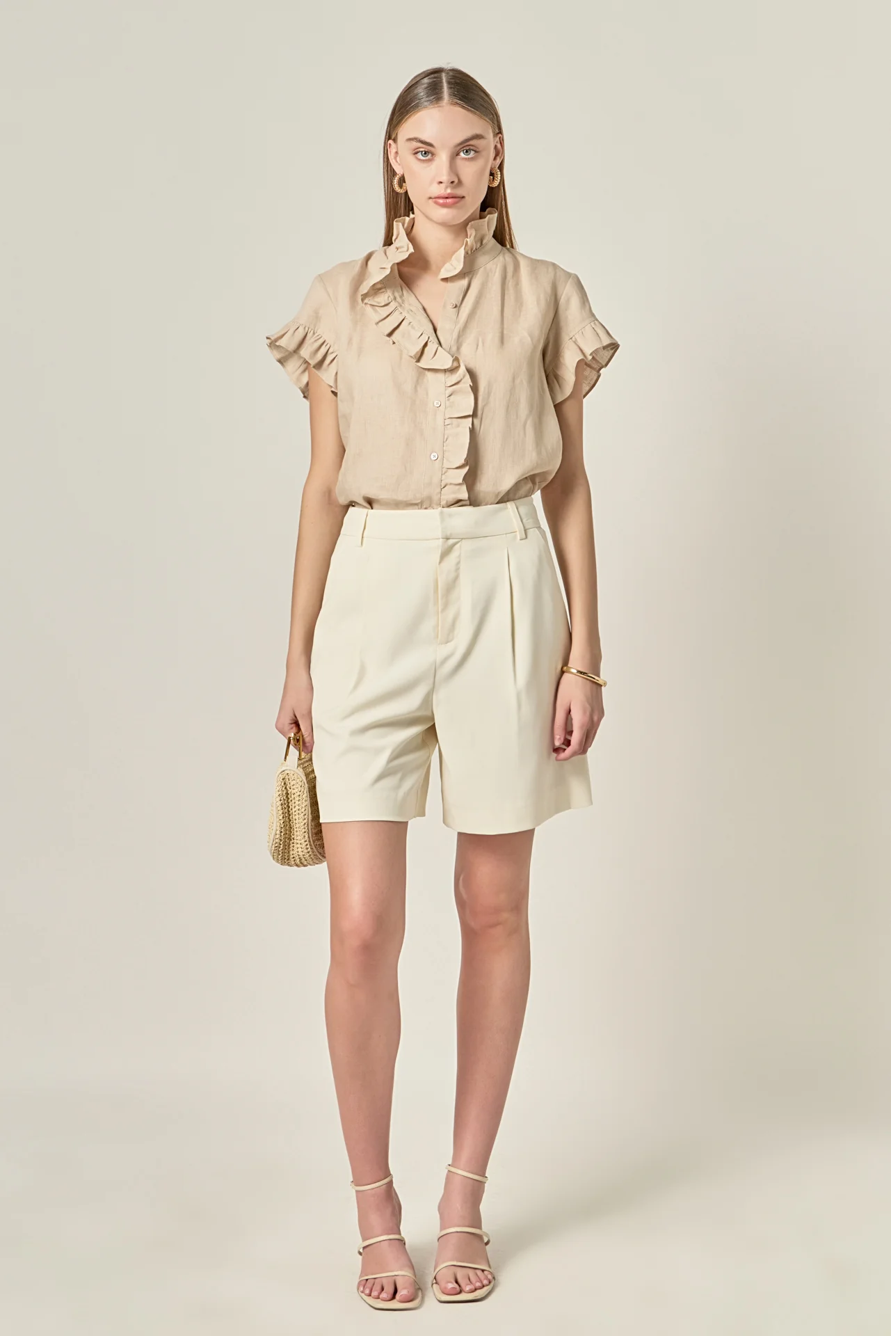 Linen Ruffle Shirt - Image 27