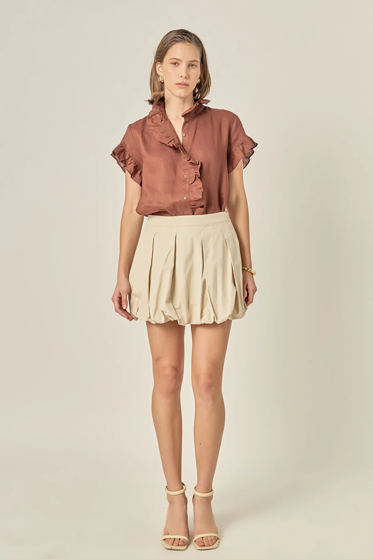 Linen Ruffle Shirt - Image 6