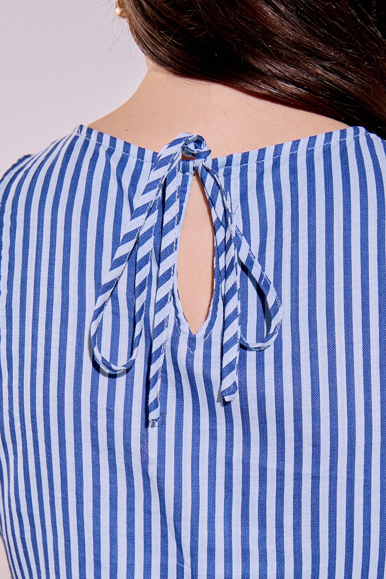 Peplum Sleeve Striped Top - Image 3