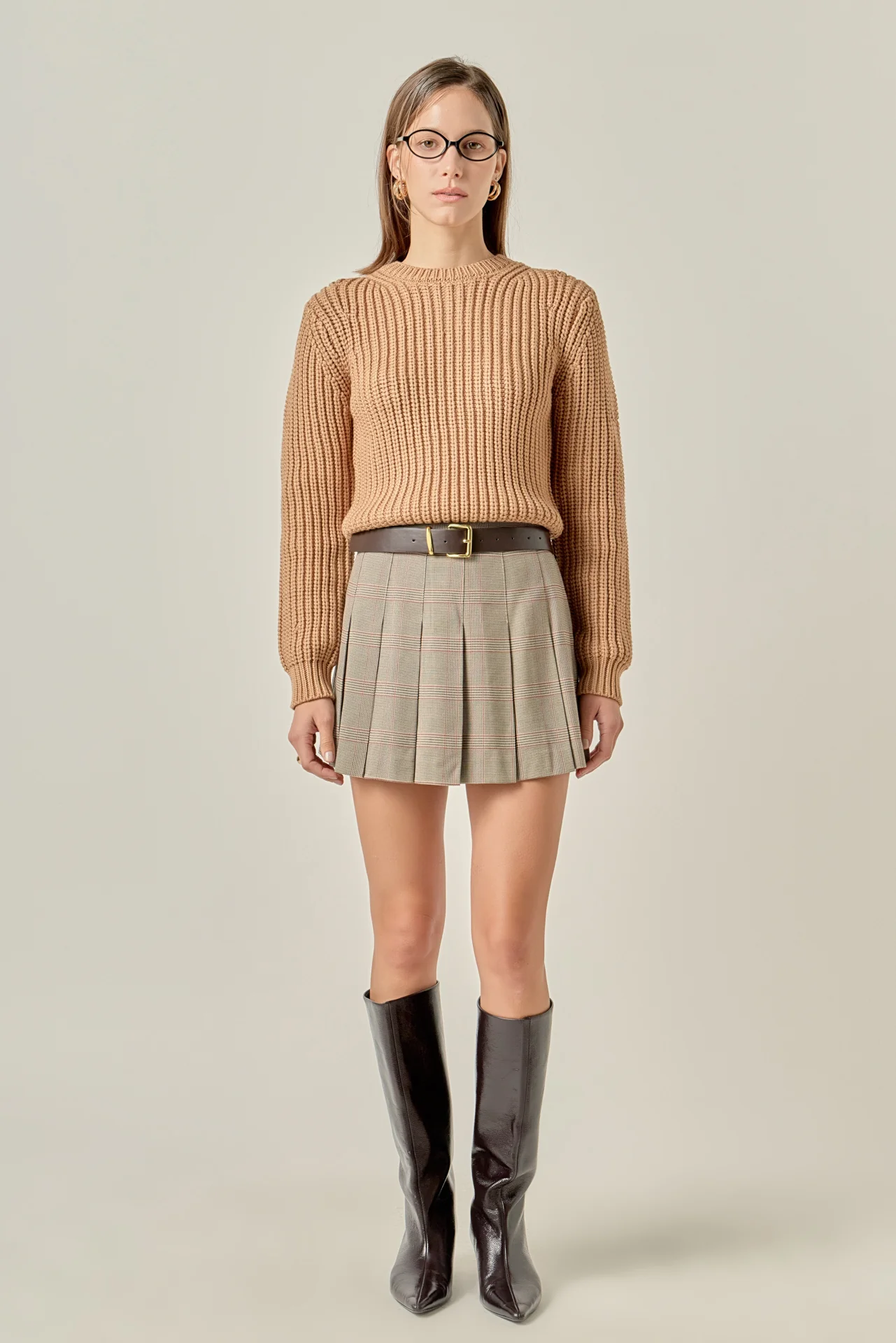 Pleated Check Skort - Image 3