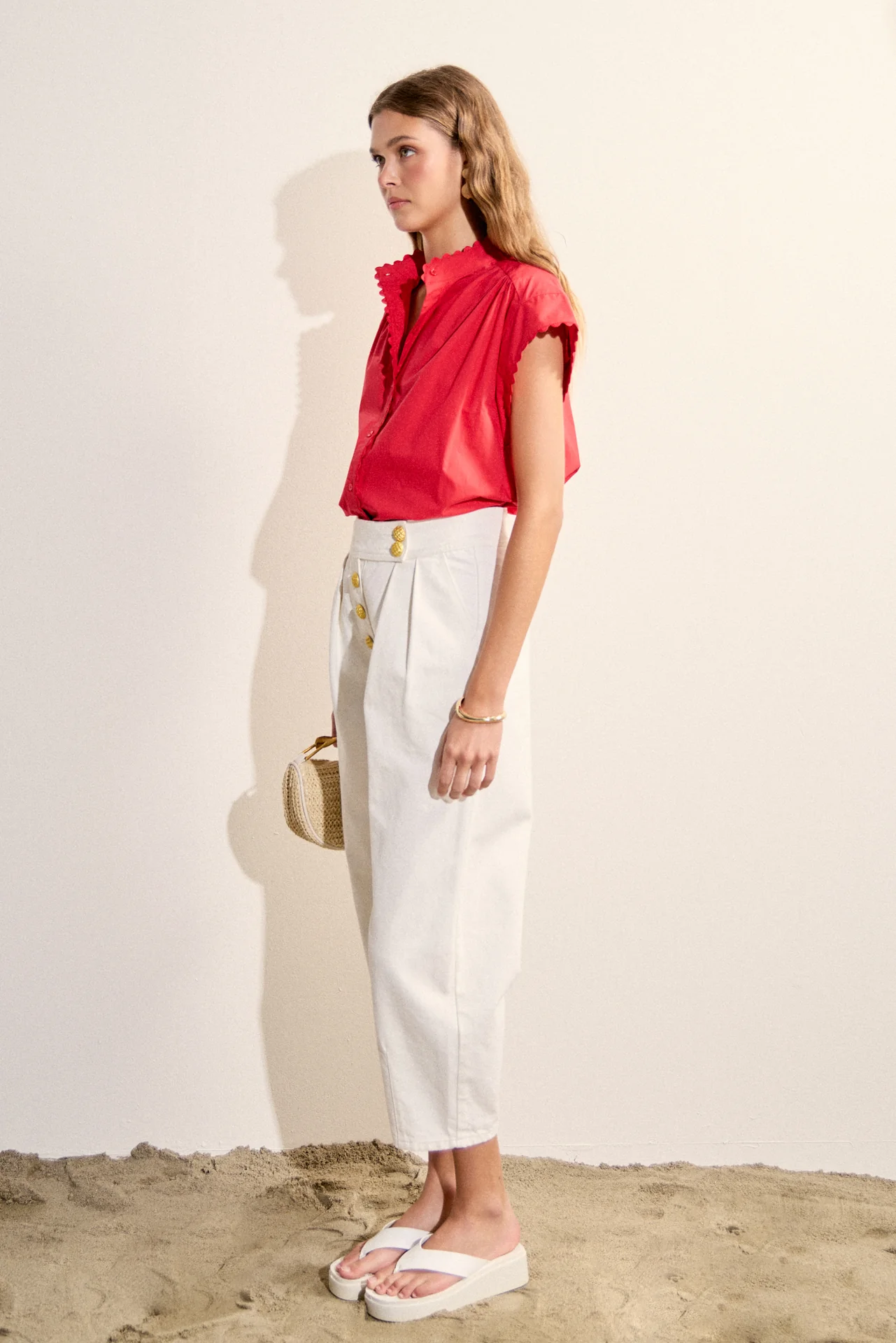 Scallop Trim Ric Rac Short Sleeve Shirt - Image 17