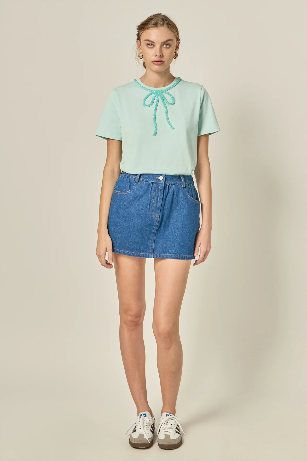 Ruffle Denim Skort - Image 17