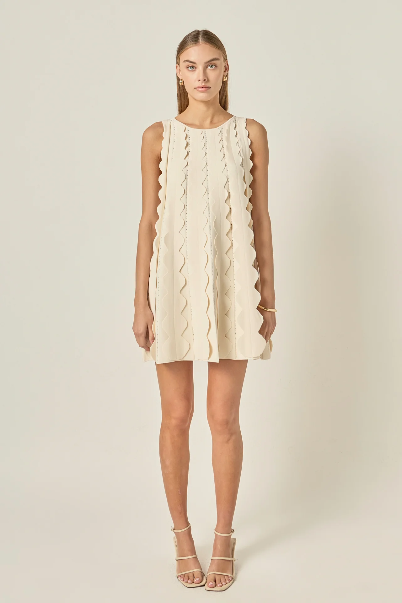 Ruffle Edge A-Line Mini Dress - Image 7