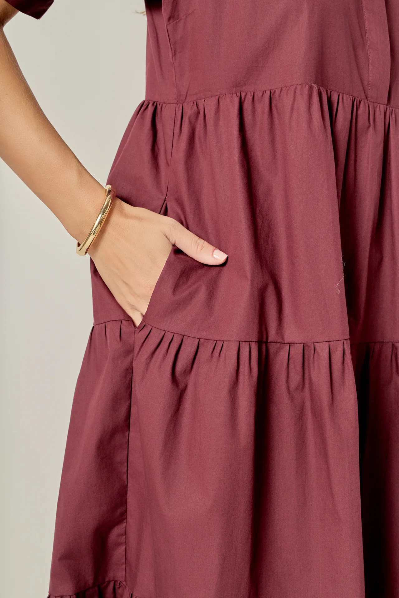 Short Puff Sleeve Midi Dress - Image 35