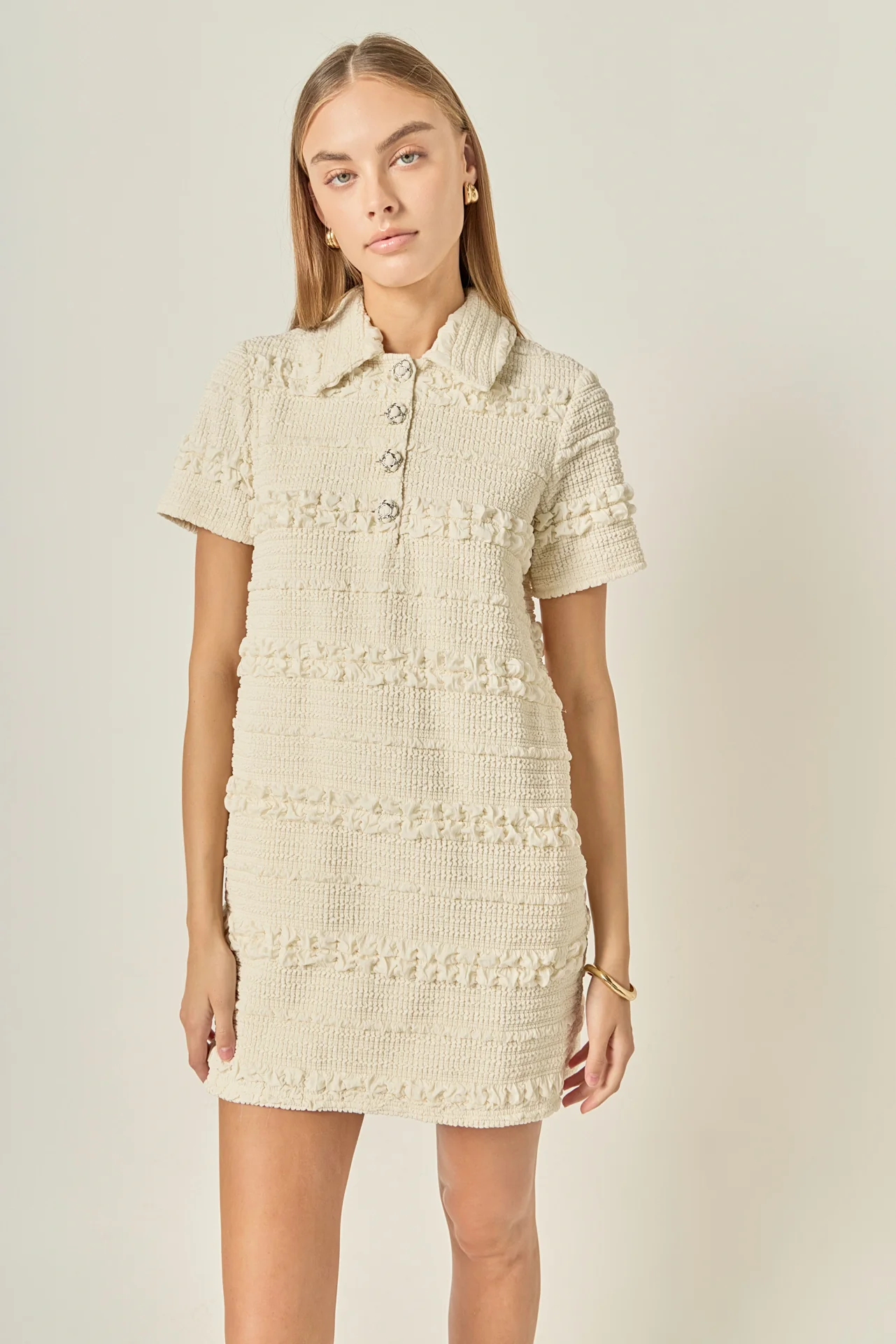 Textured Mini Dress - Image 10