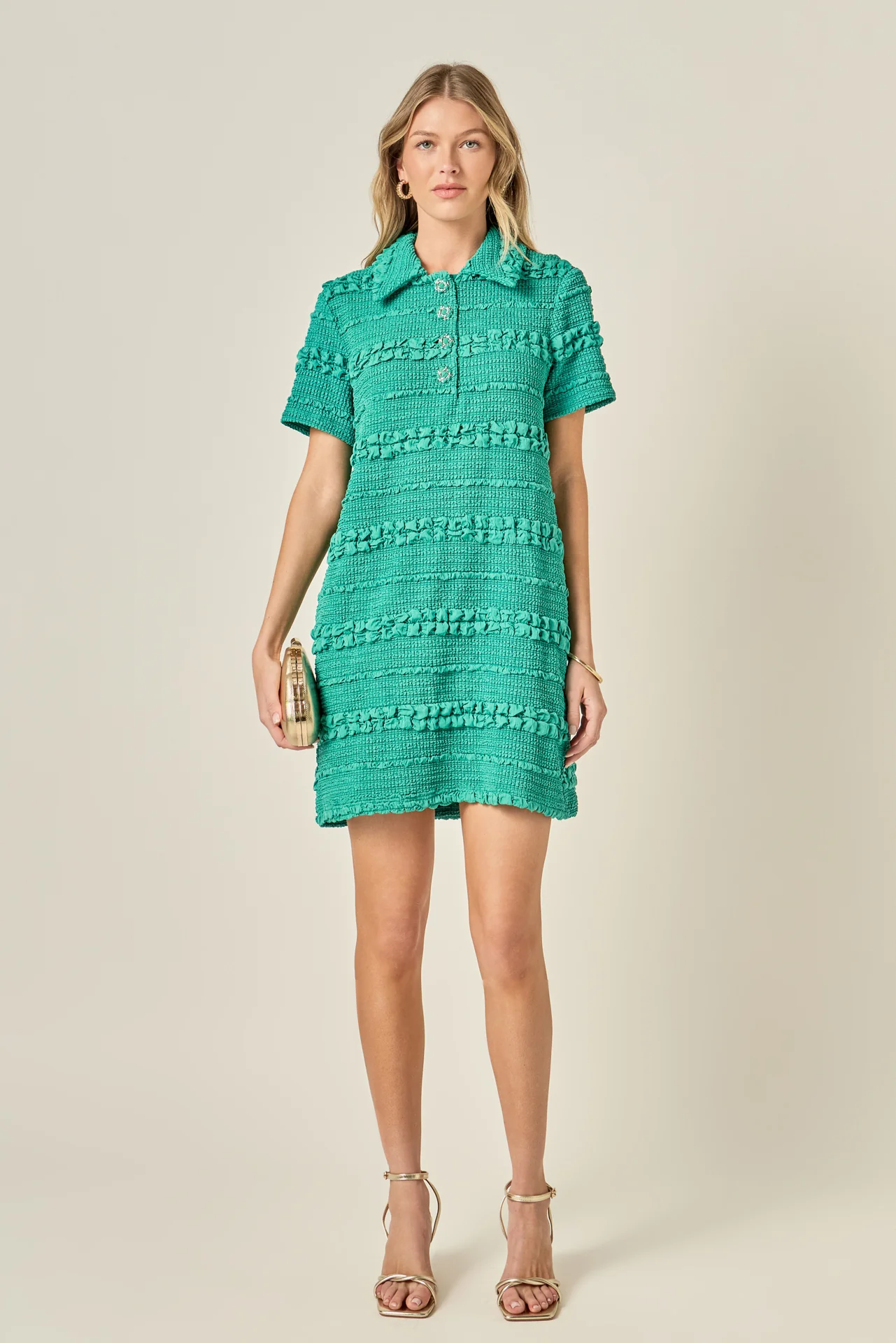 Textured Mini Dress - Image 17
