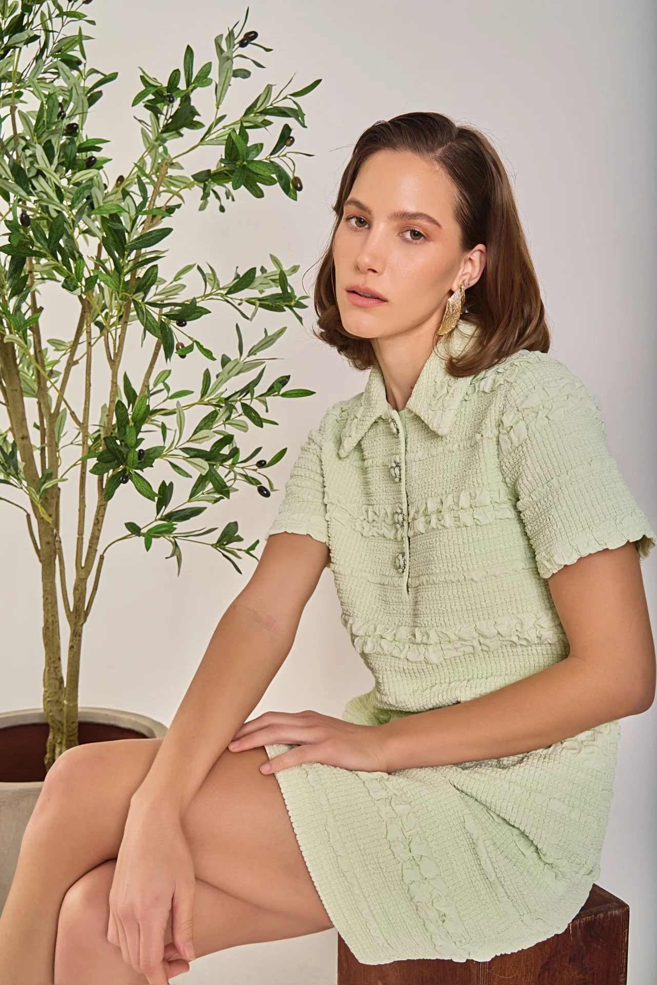Textured Mini Dress - Image 24