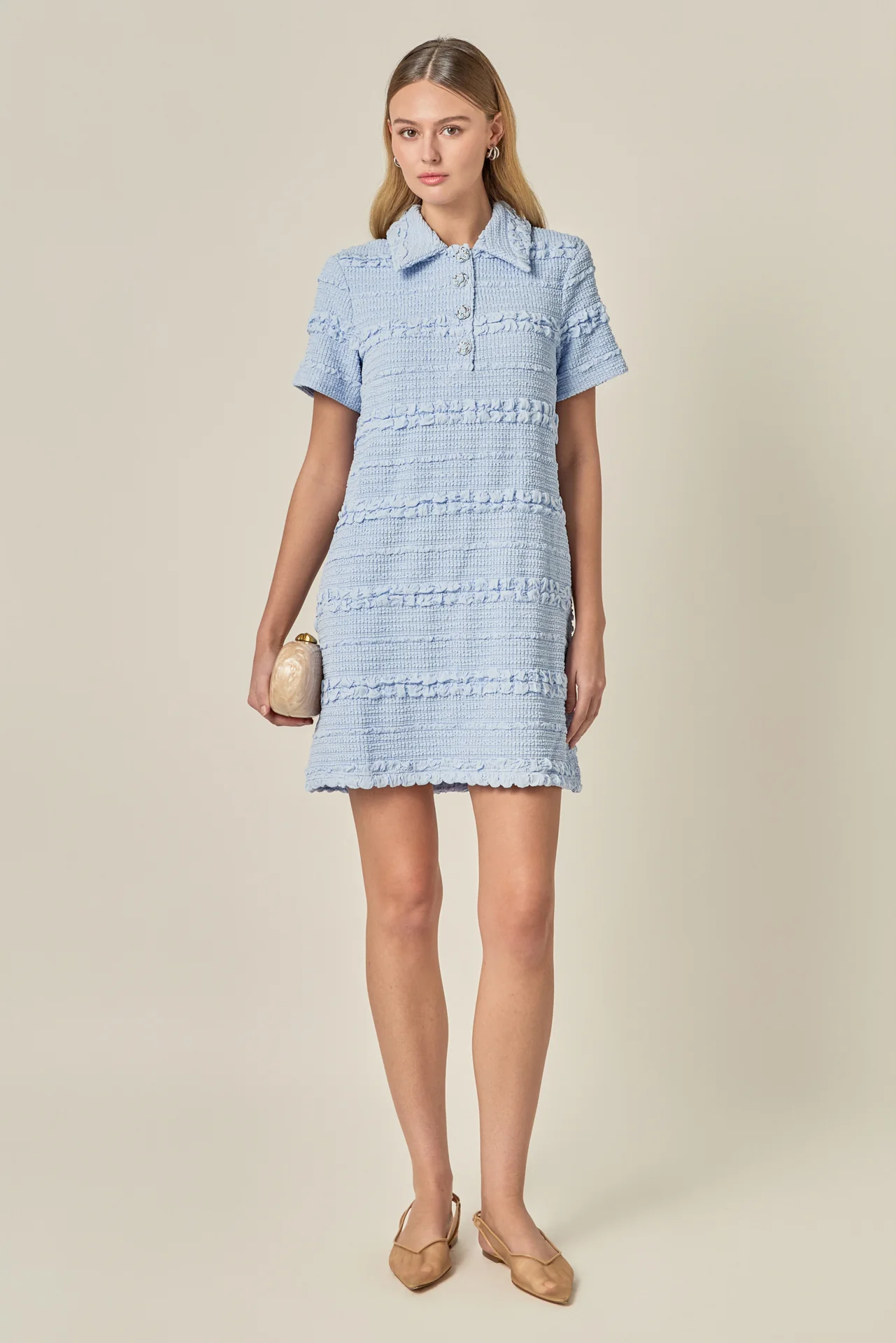 Textured Mini Dress - Image 27