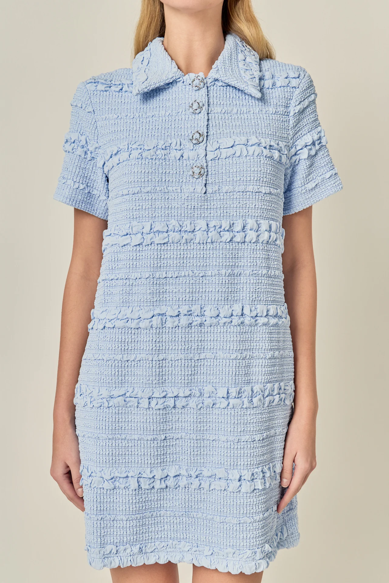 Textured Mini Dress - Image 29