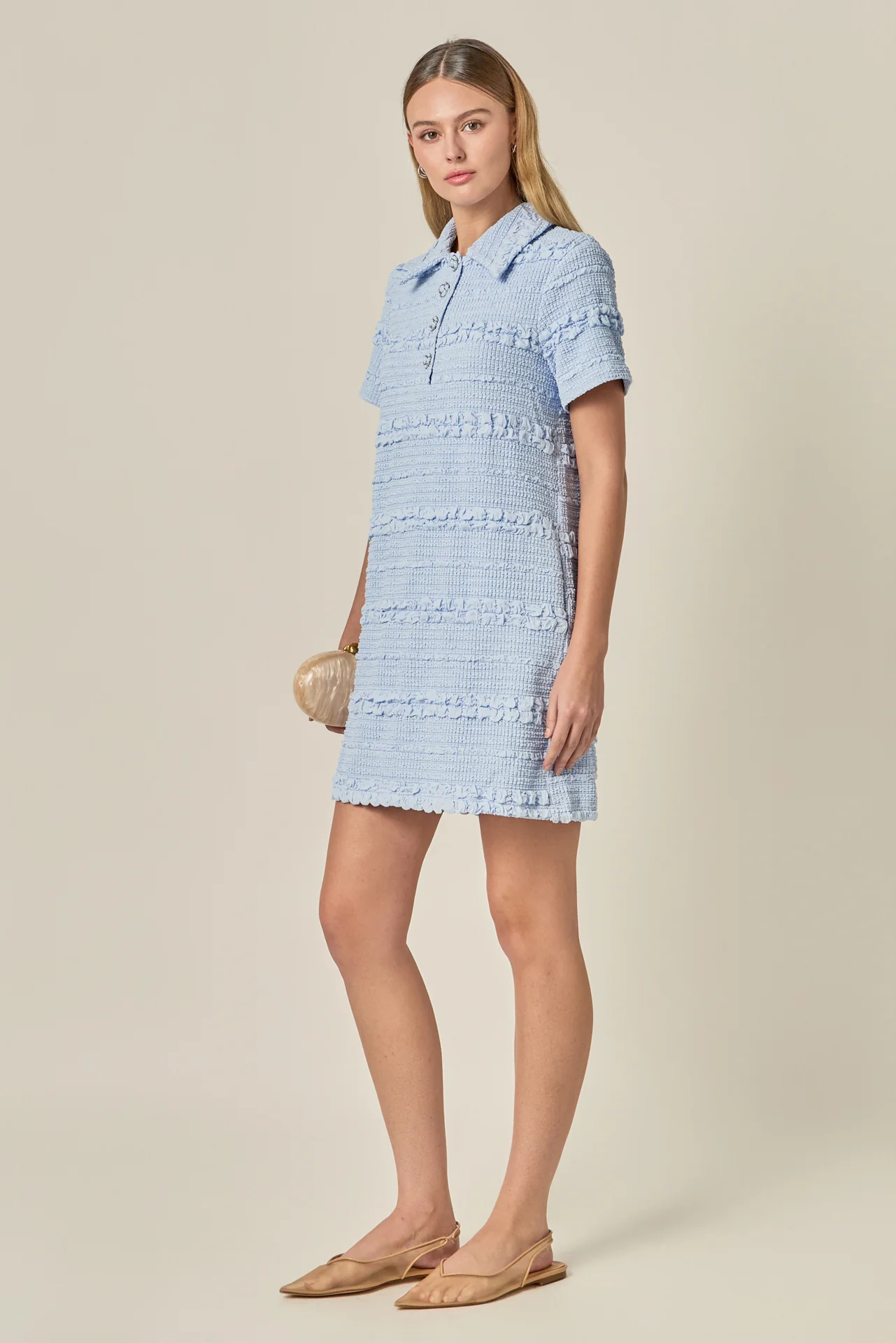 Textured Mini Dress - Image 30