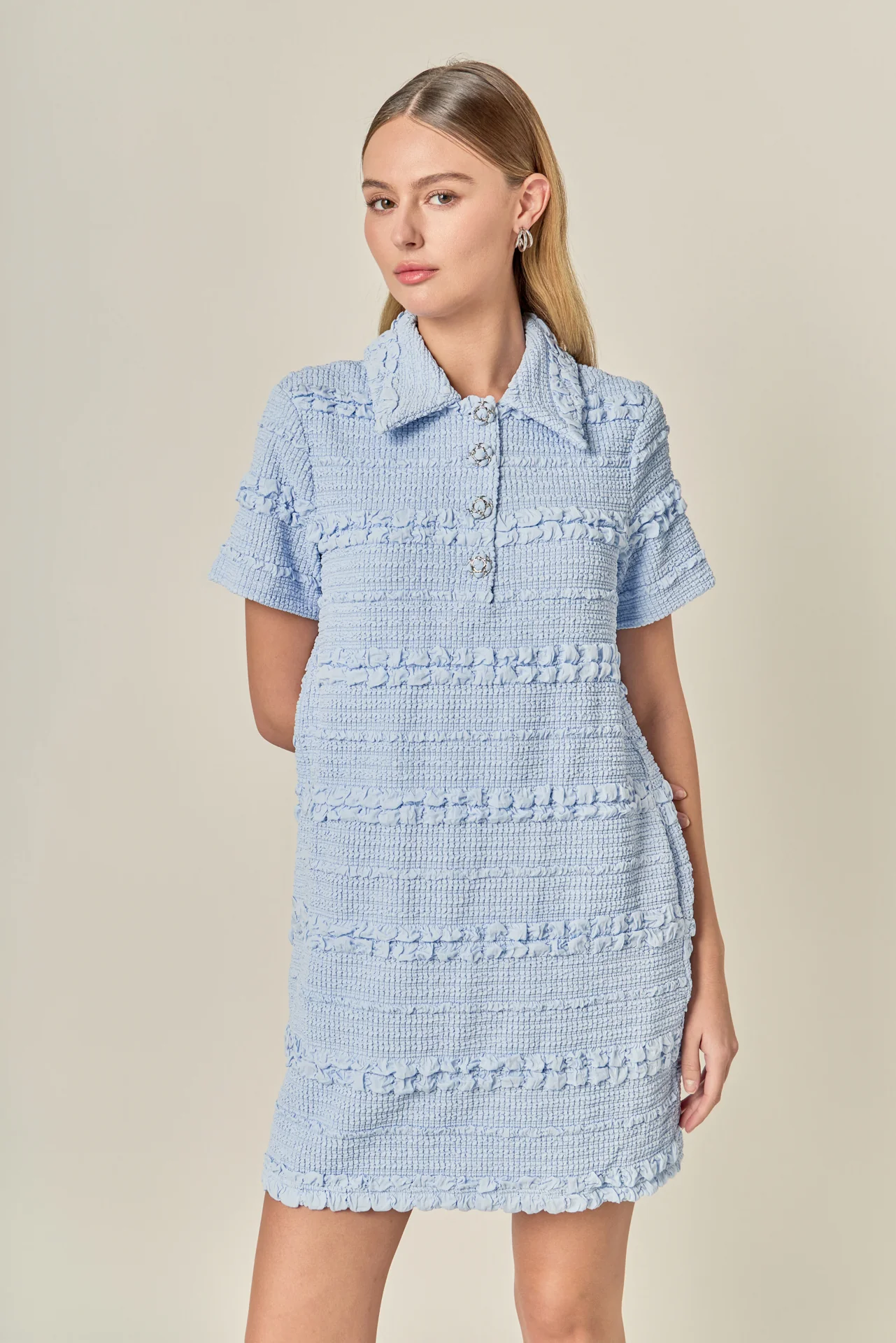 Textured Mini Dress - Image 31