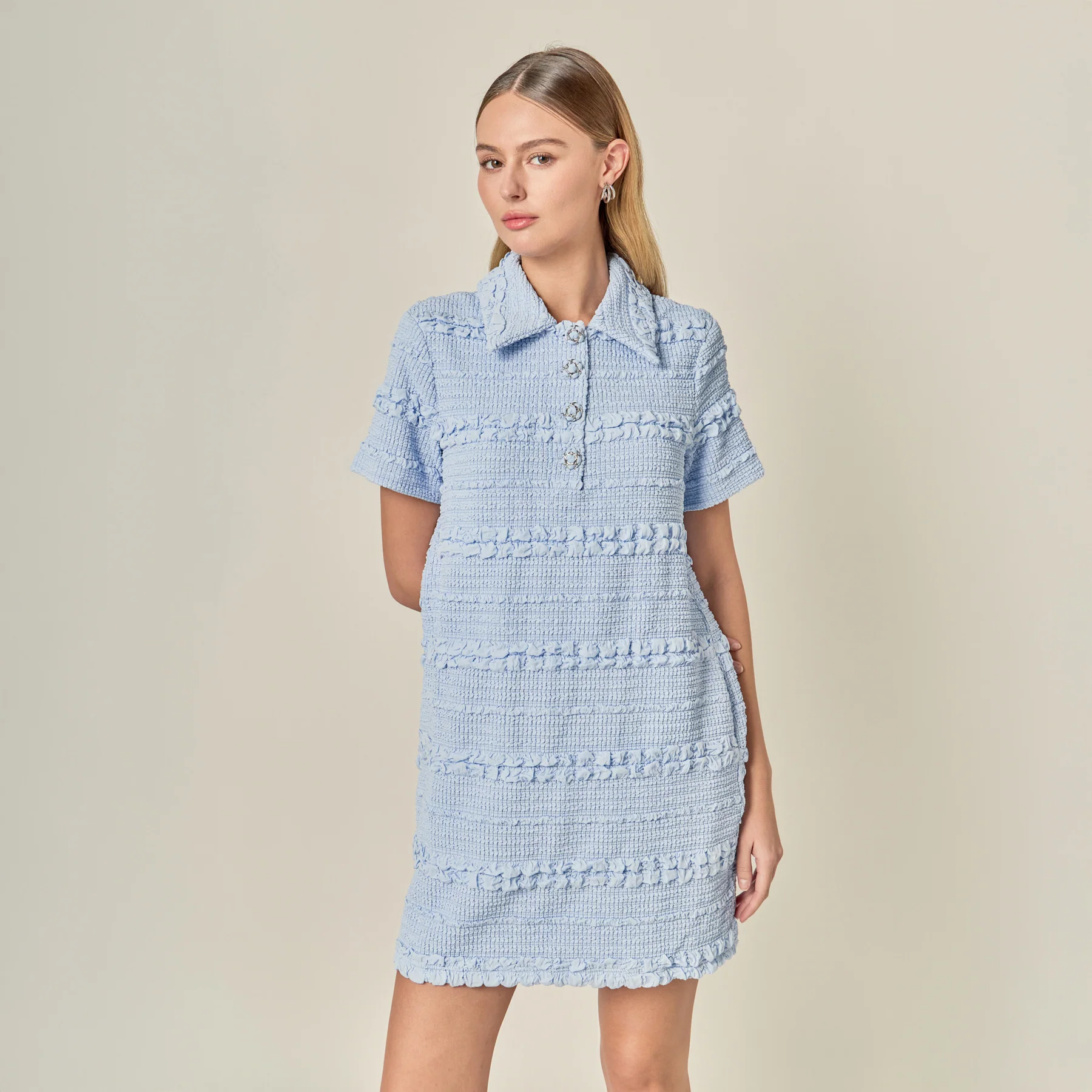 Textured Mini Dress - Image 33