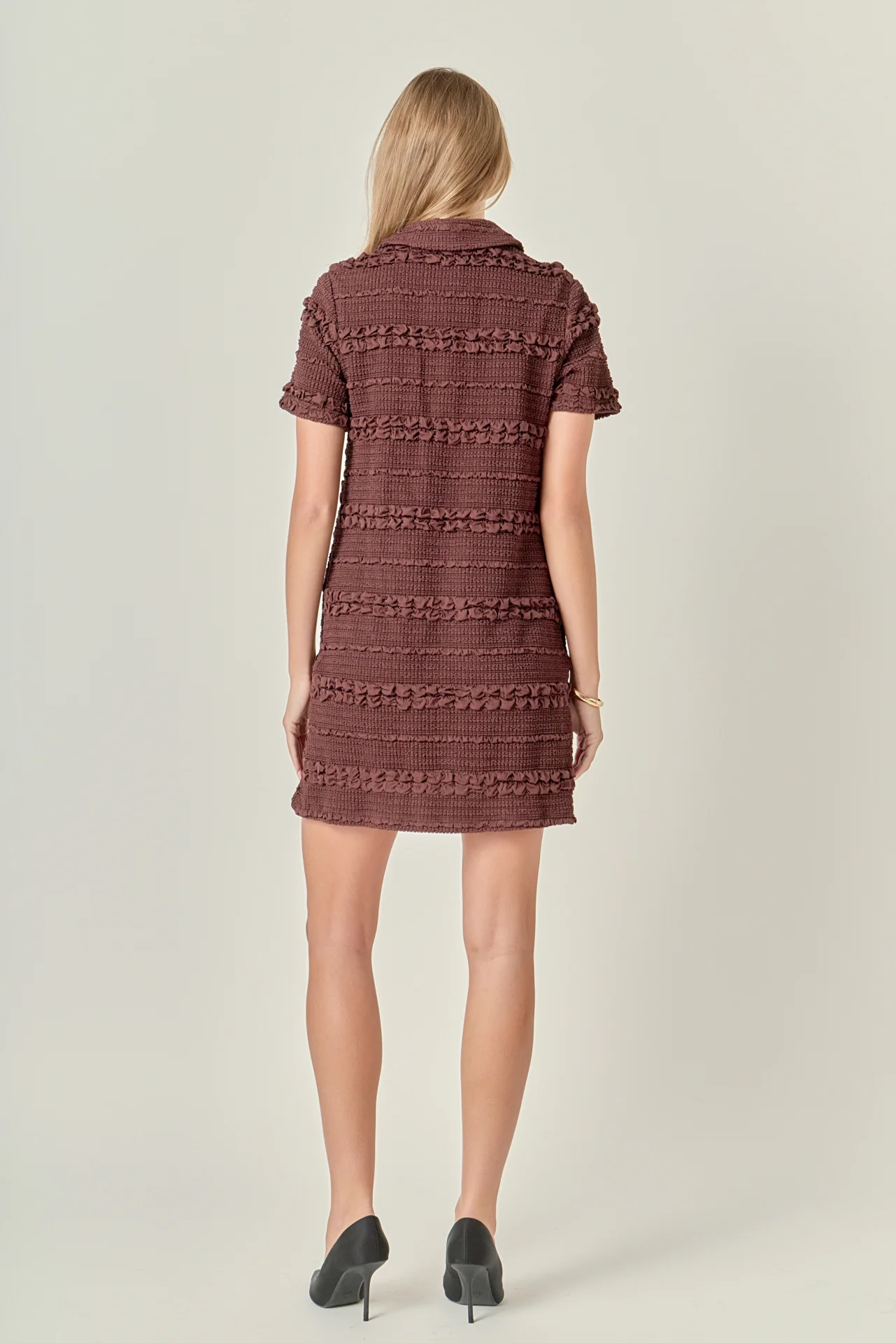 Textured Mini Dress - Image 37