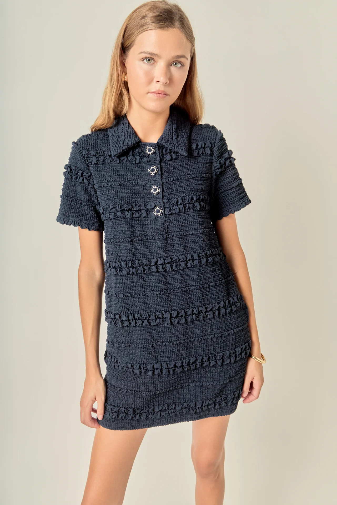 Textured Mini Dress - Image 5