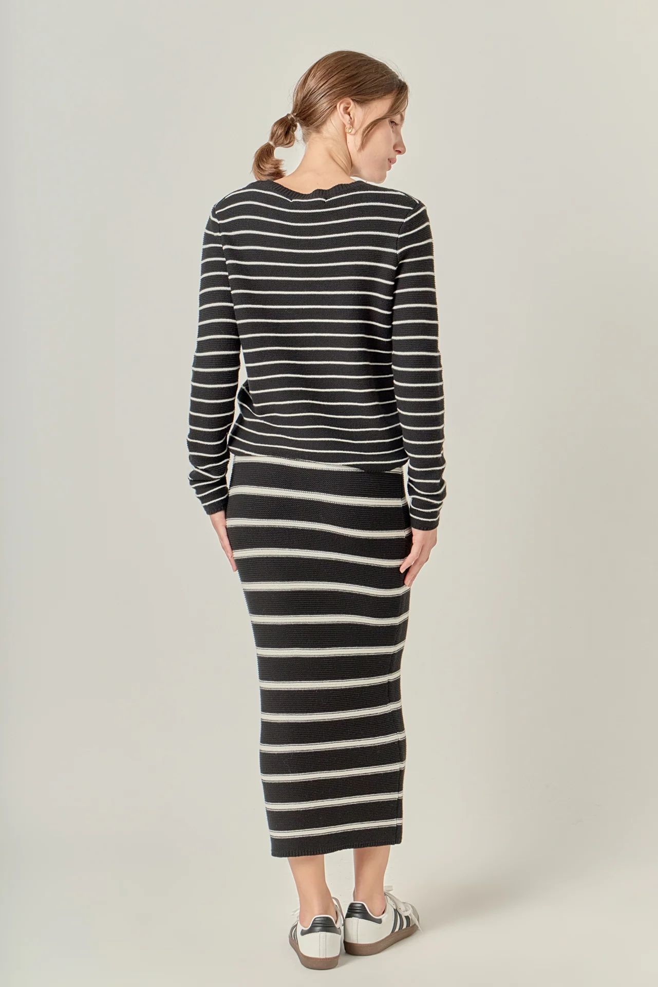 Stripe Knit Midi Skirt - Image 14