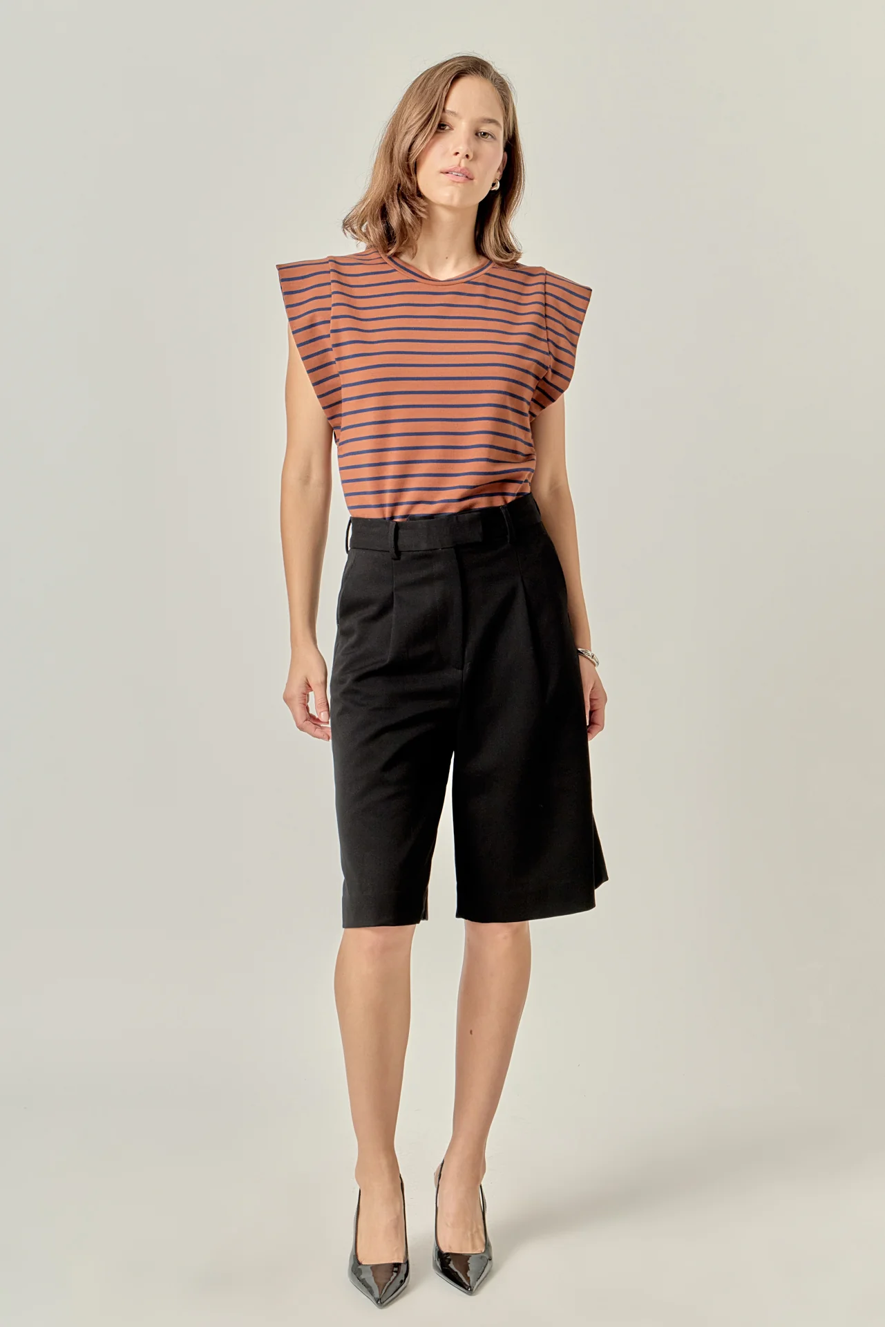 Stripe Sleeveless T-shirt - Image 6