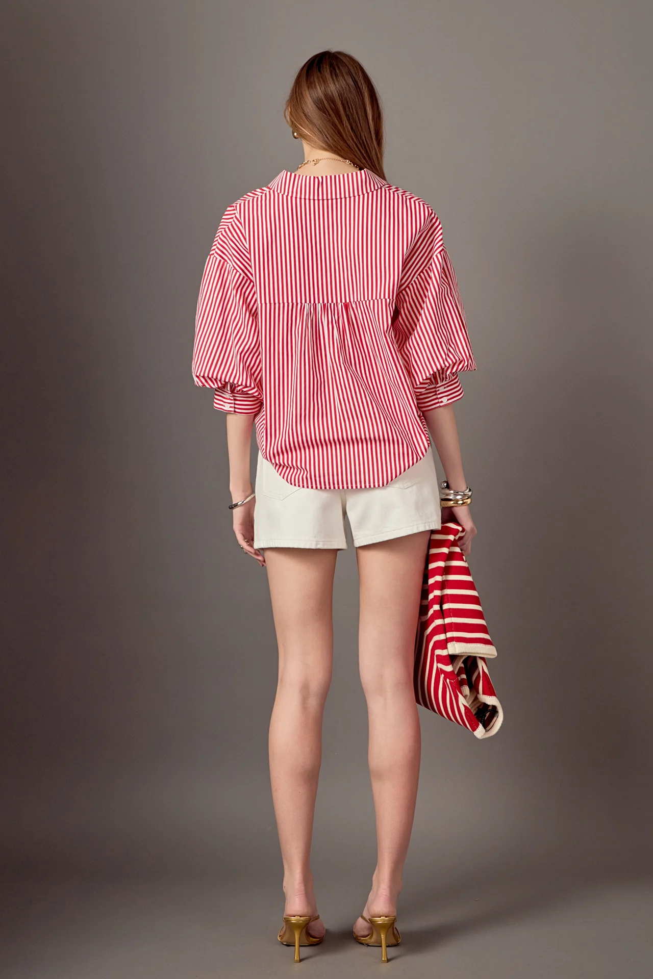 Harper Balloon Sleeve Striped Shirt - Image 4
