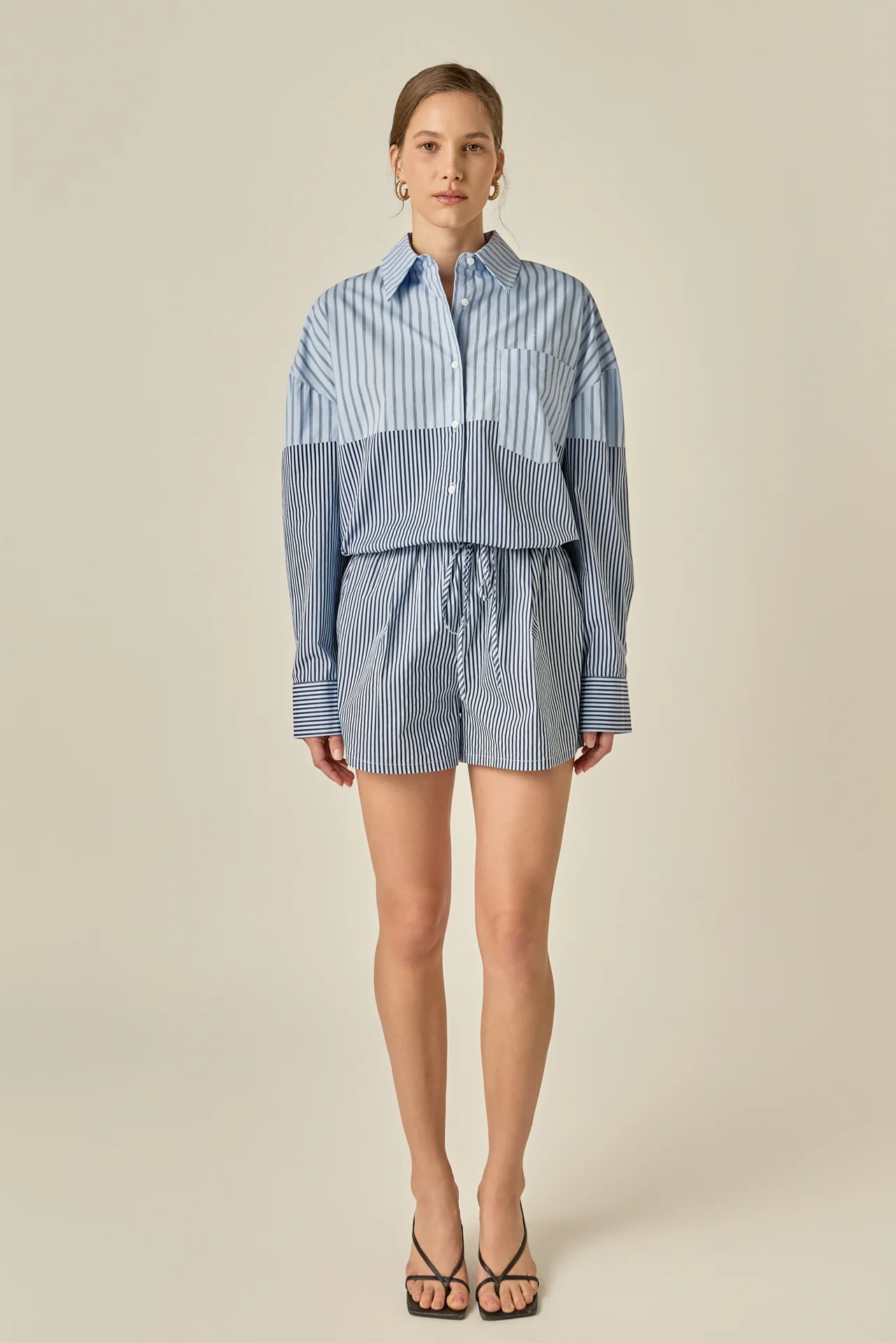 Striped Drawstring Shorts - Image 6