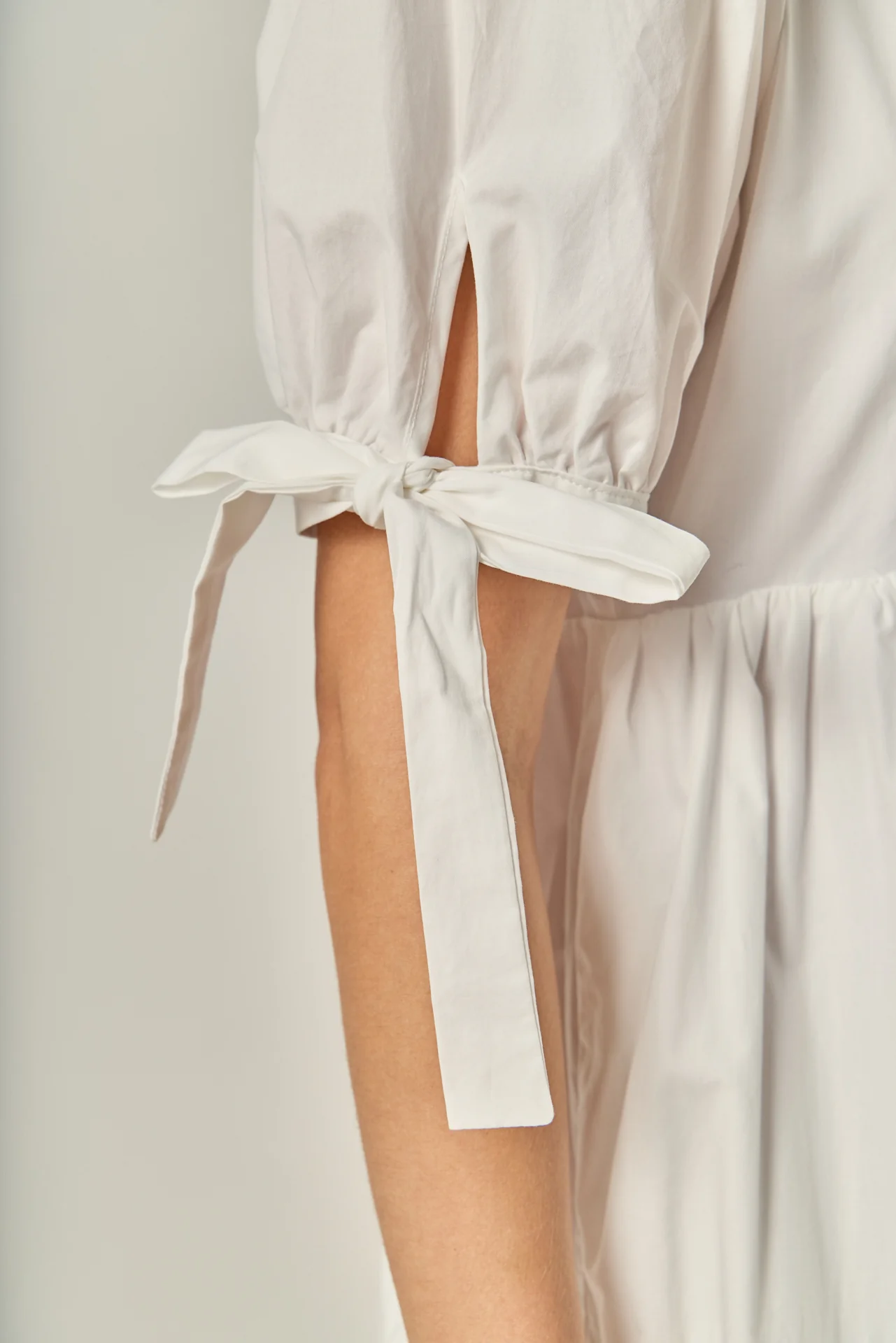 Tiered Midi Dress with Bow-Tie Sleeves - Image 7