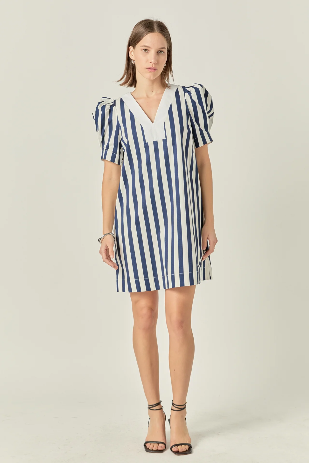 V-neck Puffy Sleeves Dress - Image 7